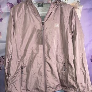 New Balance Mauve Hooded Windbreaker Jacket